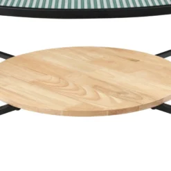 Table Basse Avec 1 étagère - Verre, Bois D'hévéa Et Métal - Naturel Et Noir - MUNITA 13 Table Basse Avec 1 étagère - Verre, Bois D'hévéa Et Métal - Naturel Et Noir - MUNITA -Pas Cher Mobiliora Magasin table basse 14290003