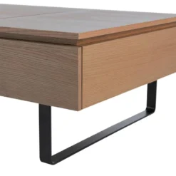 Table Basse Avec Plateau Relevable Et 1 Tiroir En MDF Et Métal - Naturel Foncé - DALAHO 25 Table Basse Avec Plateau Relevable Et 1 Tiroir En MDF Et Métal - Naturel Foncé - DALAHO -Pas Cher Mobiliora Magasin table basse 14370911