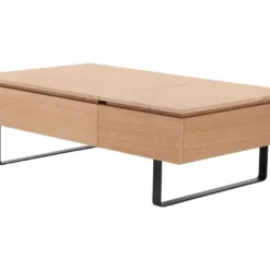 Table Basse Avec Plateau Relevable Et 1 Tiroir En MDF Et Métal - Naturel Clair - DALAHO 20 Table Basse Avec Plateau Relevable Et 1 Tiroir En MDF Et Métal - Naturel Clair - DALAHO -Pas Cher Mobiliora Magasin table basse 14437465