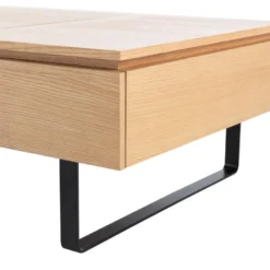 Table Basse Avec Plateau Relevable Et 1 Tiroir En MDF Et Métal - Naturel Clair - DALAHO 25 Table Basse Avec Plateau Relevable Et 1 Tiroir En MDF Et Métal - Naturel Clair - DALAHO -Pas Cher Mobiliora Magasin table basse 14437479