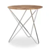 Table Basse D’appoint Ronde Pieds Croisés Diamètre 60 Cm Bois Et Métal 13_0002685 -Pas Cher Mobiliora Magasin table basse 14438313