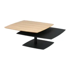 Table Basse Bois/Noir - FLAMB -Pas Cher Mobiliora Magasin table basse 14464229