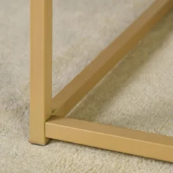 URBAN MEUBLE Table Basse Carré Imitation Marbre Structure Acier Doré 80*80*34CM -Pas Cher Mobiliora Magasin table basse 14504489