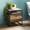 Table D'appoint Tiroir Teck Recyclé Acacia Acajou Métal Noir L47 1 Table D'appoint Tiroir Teck Recyclé Acacia Acajou Métal Noir L47 -Pas Cher Mobiliora Magasin table basse 14640643