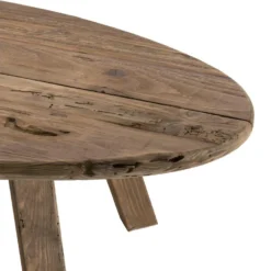ANDRIAN - Table Basse Ovale Marron Bois Pin Recyclé -Pas Cher Mobiliora Magasin table basse 14654473