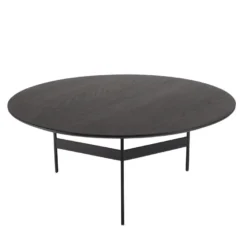DALY - Table Basse Ronde Noire 78x78cm Piètement Métal -Pas Cher Mobiliora Magasin table basse 14654783