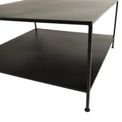 ROBIN - Table Basse Industrielle Carrée 80x80cm Métal Noir 11 ROBIN - Table Basse Industrielle Carrée 80x80cm Métal Noir -Pas Cher Mobiliora Magasin table basse 14655029
