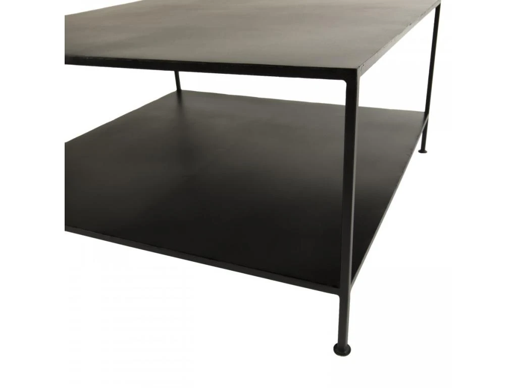 ROBIN - Table Basse Industrielle Carrée 80x80cm Métal Noir 7 ROBIN - Table Basse Industrielle Carrée 80x80cm Métal Noir – Image 5