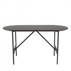 DALY - Table Basse Ovale Noire 70x35cm Piètement Métal -Pas Cher Mobiliora Magasin table basse 14655315