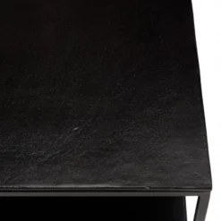 JONAS - Table Basse Double Plateau 80x80cm Aluminium Noir Pieds Métal -Pas Cher Mobiliora Magasin table basse 14655523