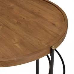 ALIDA - Set De 2 Tables Basses Ovale Et Ronde -Pas Cher Mobiliora Magasin table basse 14656023