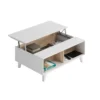 Table Basse Avec Plateau Partiellement Relevable L100 Cm - Zaiken Plus -Pas Cher Mobiliora Magasin table basse 14661909