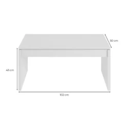 Table Basse à Plateau Relevable L102 X H43/54 Cm -Pas Cher Mobiliora Magasin table basse 14661933