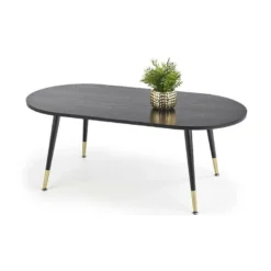 Table Basse 120 Cm X 60 Cm X 47 Cm - Noir/Or