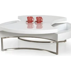 Table Basse Design 115 X 80 X 38 Cm - Blanc -Pas Cher Mobiliora Magasin table basse 14699865