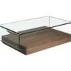 Table Basse Courbée En Verre Et Bois 2004 ANGEL CERDA -Pas Cher Mobiliora Magasin table basse 14720865