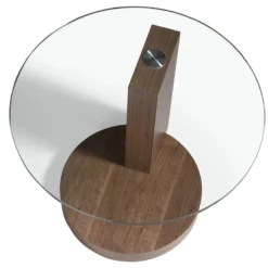 Table D'angle De Noyer Et Verre 2036 ANGEL CERDA -Pas Cher Mobiliora Magasin table basse 14721767