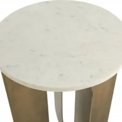 Table D'appoint Métal/Marbre Doré Antique/Blanc 16 Table D'appoint Métal/Marbre Doré Antique/Blanc -Pas Cher Mobiliora Magasin table basse 14906589