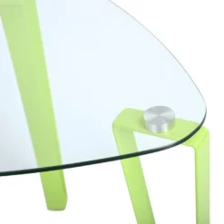 Table D'appoint Style Industriel En Verre Vert URBAN MEUBLE 44*44*42cm -Pas Cher Mobiliora Magasin table basse 15667879