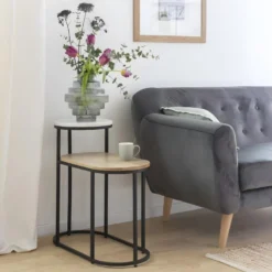 Bout De Canapé En Bois De Manguier Florentin -Pas Cher Mobiliora Magasin table basse 15770751