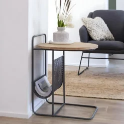 Bout De Canapé En Bois De Sapin Et Métal Denise 10 Bout De Canapé En Bois De Sapin Et Métal Denise -Pas Cher Mobiliora Magasin table basse 15770909