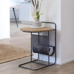 Bout De Canapé En Bois De Sapin Et Métal Denise 11 Bout De Canapé En Bois De Sapin Et Métal Denise -Pas Cher Mobiliora Magasin table basse 15770917