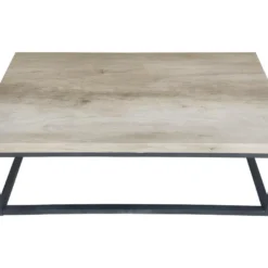 Table Basse HAWAÏ Plateau En Bois Clair, Pieds En Acier. Idéal Pour Votre Salon.