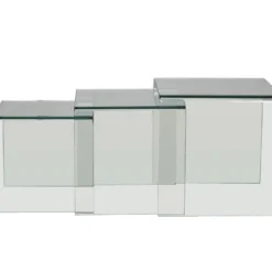 Tables Basses Gigognes MINKA - Verre Courbé -Pas Cher Mobiliora Magasin table basse 15893225