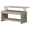 HAPPY Table Basse Transformable Style Contemporain Laminé Chene Sonoma - L 100 X L 50 Cm -Pas Cher Mobiliora Magasin table basse 15915357