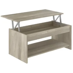 HAPPY Table Basse Transformable Style Contemporain Laminé Chene Sonoma - L 100 X L 50 Cm 11 HAPPY Table Basse Transformable Style Contemporain Laminé Chene Sonoma - L 100 X L 50 Cm -Pas Cher Mobiliora Magasin table basse 15915365
