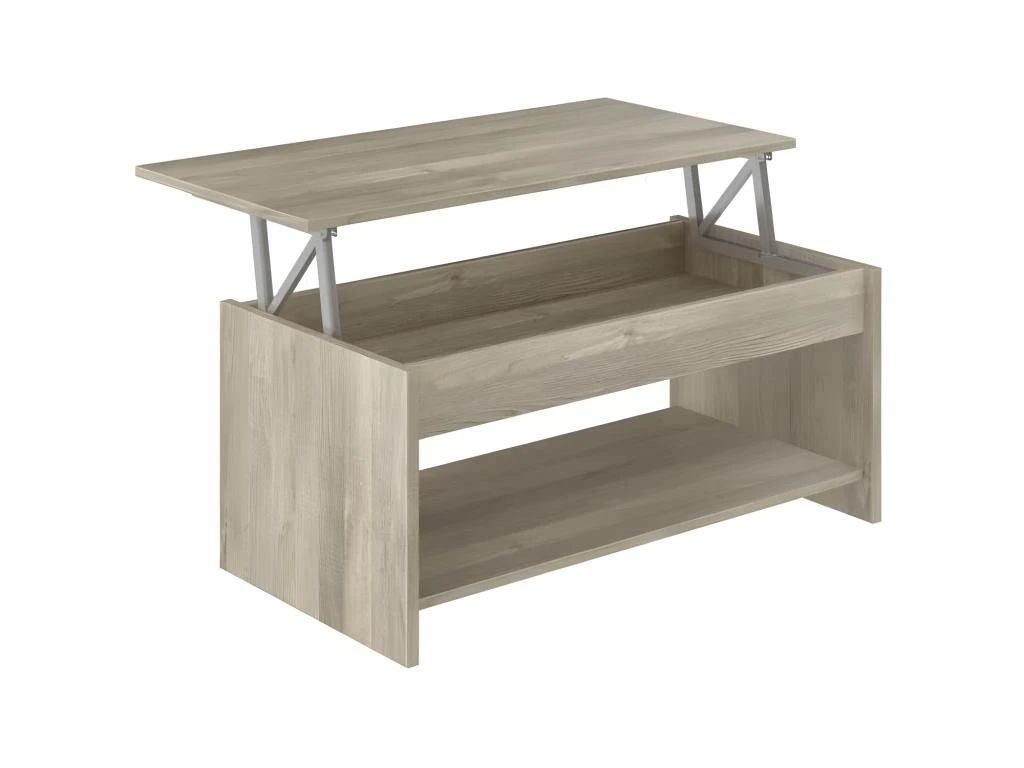 HAPPY Table Basse Transformable Style Contemporain Laminé Chene Sonoma - L 100 X L 50 Cm 7 HAPPY Table Basse Transformable Style Contemporain Laminé Chene Sonoma - L 100 X L 50 Cm – Image 5