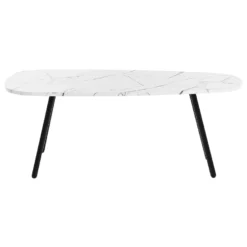 Table Basse Effet Marbre Blanc Et Noir BIDDLE -Pas Cher Mobiliora Magasin table basse 16703773