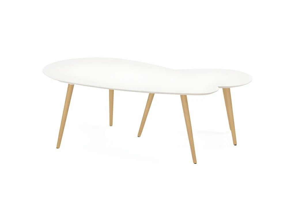 Lot De 2 Tables Gigognes "Rauma" 116cm Blanc 7 Lot De 2 Tables Gigognes "Rauma" 116cm Blanc – Image 5