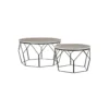 Duo Tables Basses Rondes Marbre/Métal - DALISHI -Pas Cher Mobiliora Magasin table basse 17626515