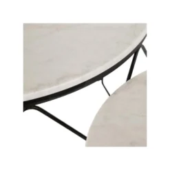 Duo Tables Basses Rondes Marbre/Métal - DALISHI -Pas Cher Mobiliora Magasin table basse 17626519