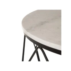 Duo Tables Basses Rondes Marbre/Métal - DALISHI -Pas Cher Mobiliora Magasin table basse 17626521