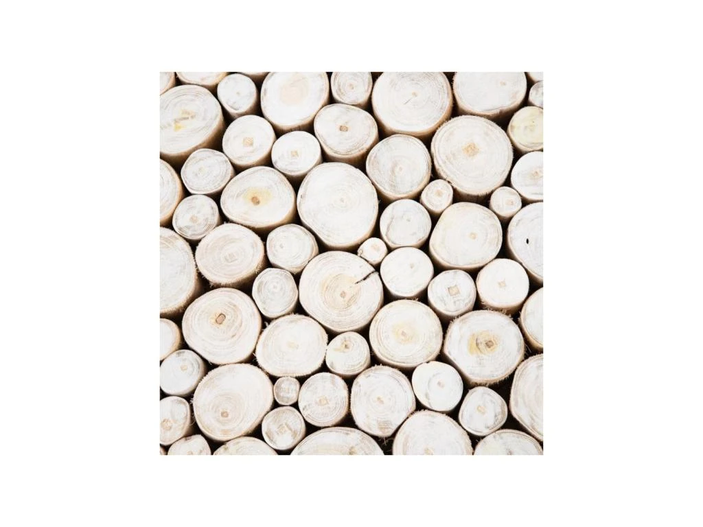 Table Basse Ronde Bois De Teck Blanc Cassé - FORINI 5 Table Basse Ronde Bois De Teck Blanc Cassé - FORINI – Image 3