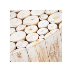 Table Basse Ronde Bois De Teck Blanc Cassé - FORINI 13 Table Basse Ronde Bois De Teck Blanc Cassé - FORINI -Pas Cher Mobiliora Magasin table basse 17626549