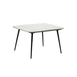 Table Basse Marbre Blanc/Métal Noir Taille M - PINOT