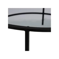 Table Basse Ronde Verre/Métal Noir- EMILIO 12 Table Basse Ronde Verre/Métal Noir- EMILIO -Pas Cher Mobiliora Magasin table basse 17626727