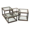 Set De 4 Tables Basses Carrées Bois/Verre - LOKEREN -Pas Cher Mobiliora Magasin table basse 17626803