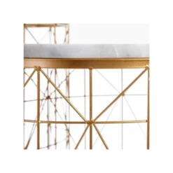 Duo De Tables D'appoint Métal Or/Marbre N°3 - GOLDY -Pas Cher Mobiliora Magasin table basse 17628099