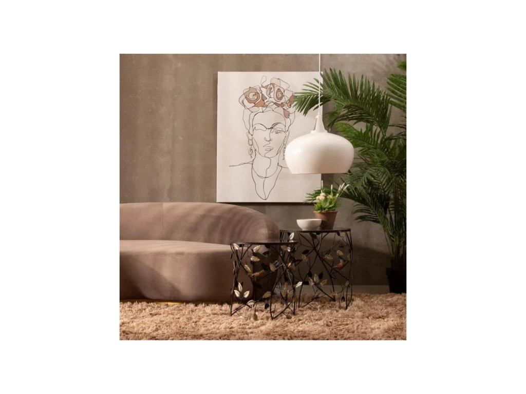 Duo De Tables D'appoint Métal/Verre - OHIA 4 Duo De Tables D'appoint Métal/Verre - OHIA – Image 2