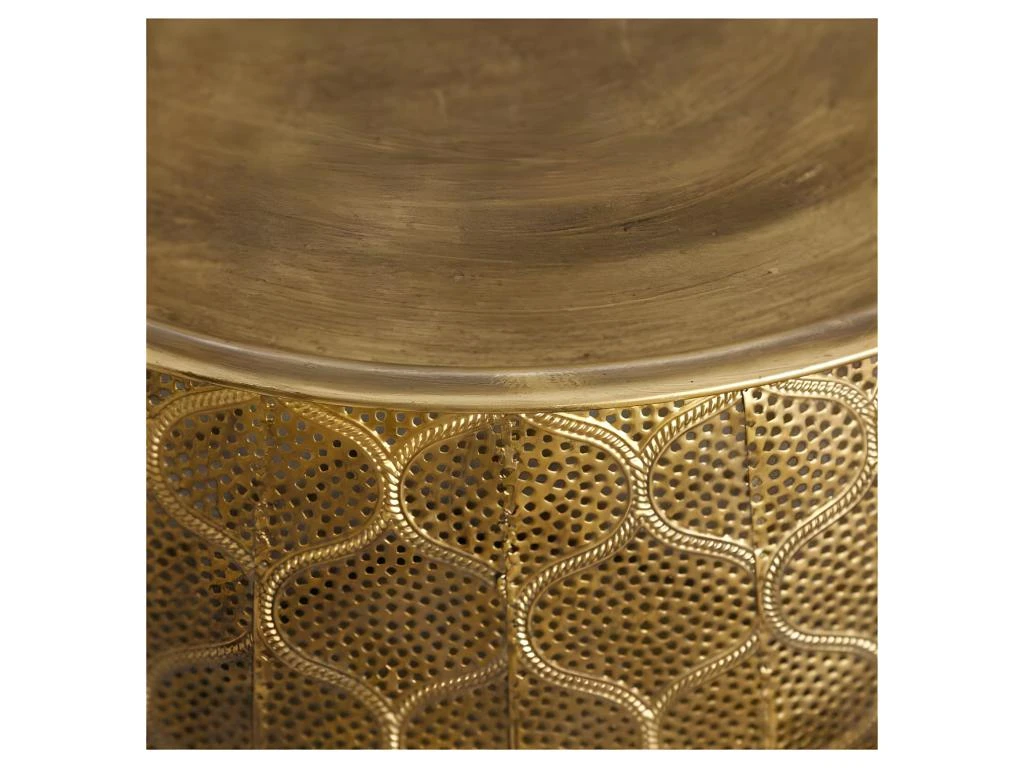 Duo De Tables D'appoint Ronde Doré Métal - ZOSTA 6 Duo De Tables D'appoint Ronde Doré Métal - ZOSTA – Image 4