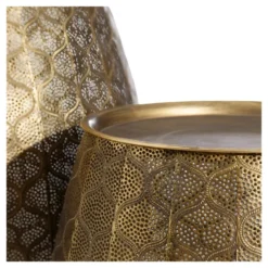 Duo De Tables D'appoint Ronde Doré Métal - ZOSTA 12 Duo De Tables D'appoint Ronde Doré Métal - ZOSTA -Pas Cher Mobiliora Magasin table basse 17628175