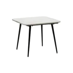 Pas Cher Mobiliora Magasin 8 Table D'appoint Marbre Blanc/Métal Noir - PINOT