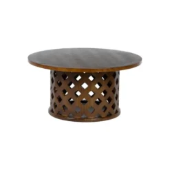 Table Basse Ronde Bois/Marron- TIMY