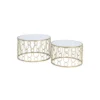 Tables Basses Rondes Métal/Or - VALERY N°2 2 Tables Basses Rondes Métal/Or - VALERY N°2 -Pas Cher Mobiliora Magasin table basse 17636131