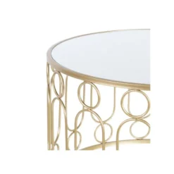 Tables Basses Rondes Métal/Or - VALERY N°2 10 Tables Basses Rondes Métal/Or - VALERY N°2 -Pas Cher Mobiliora Magasin table basse 17636135