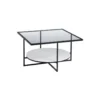 Table Basse Carrée Marbre/Verre/Blanc - DONNA -Pas Cher Mobiliora Magasin table basse 17636155